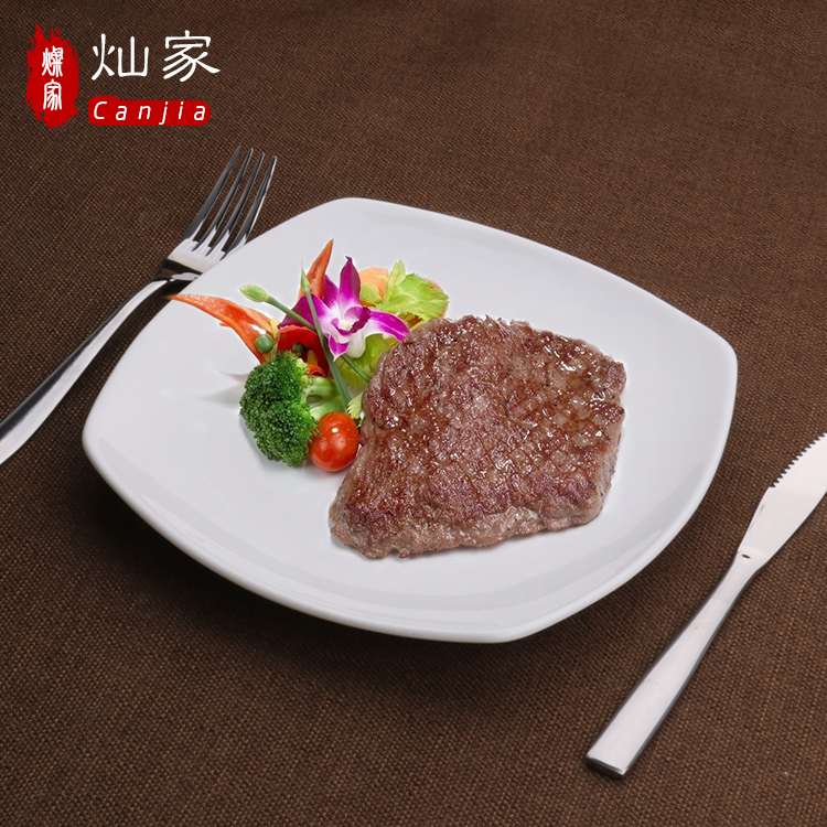 Can is home plate lead - free ceramics tableware continental plate of health creative steak white square flat plate