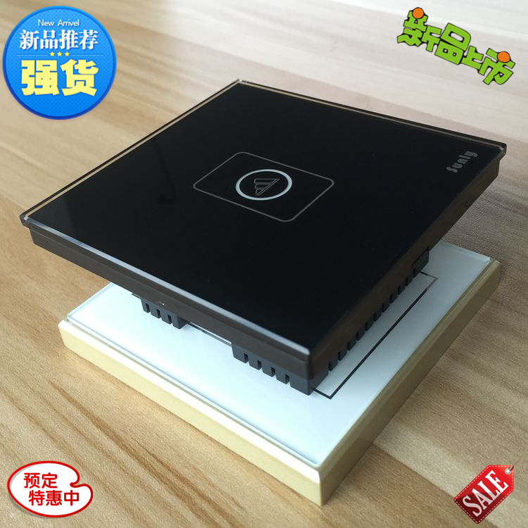 Sanli smart switch touch black switch panel luminous switch single control one open capacitive touch switch