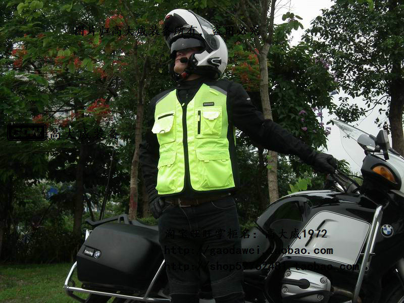 German NERVE multi-pocket cruise reflective vest locomotive reflective waistcoat multi-pocket riding suit