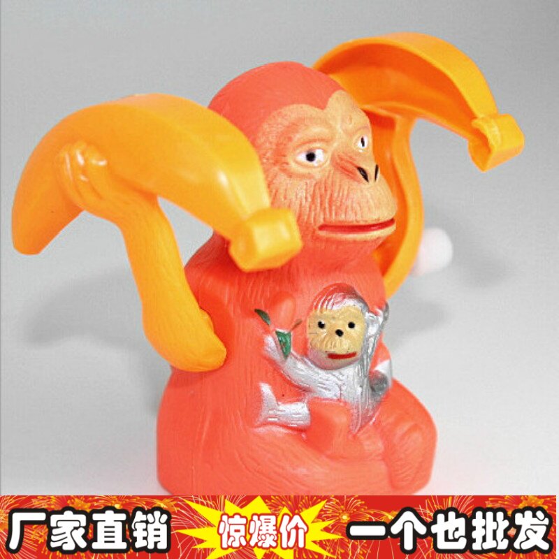 Upper necklace with head gorilla upper necklace with bucket monkey clockwork and bucket children's toy manufacturer direct marketing