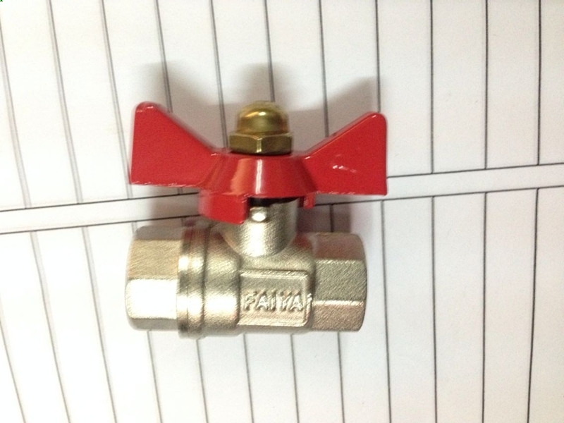 Copper plating butterfly valve 2 points 3 points 4 points double inner wire butterfly handle ball valve copper plated nickel resistant butterfly valve