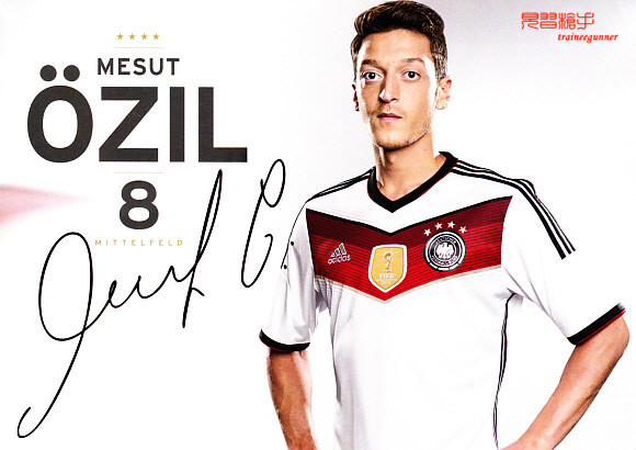 Ozil personal printed signature official card German team