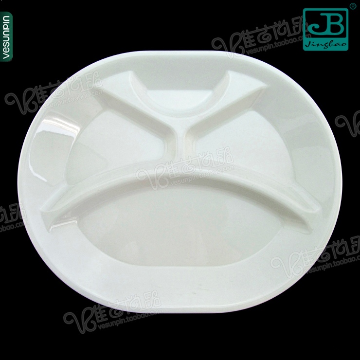 US-Japan Carabao snack pan Dense Amine Plate Imitation Porcelain Tableware Hotel 12 Inch Pan White Plate D040