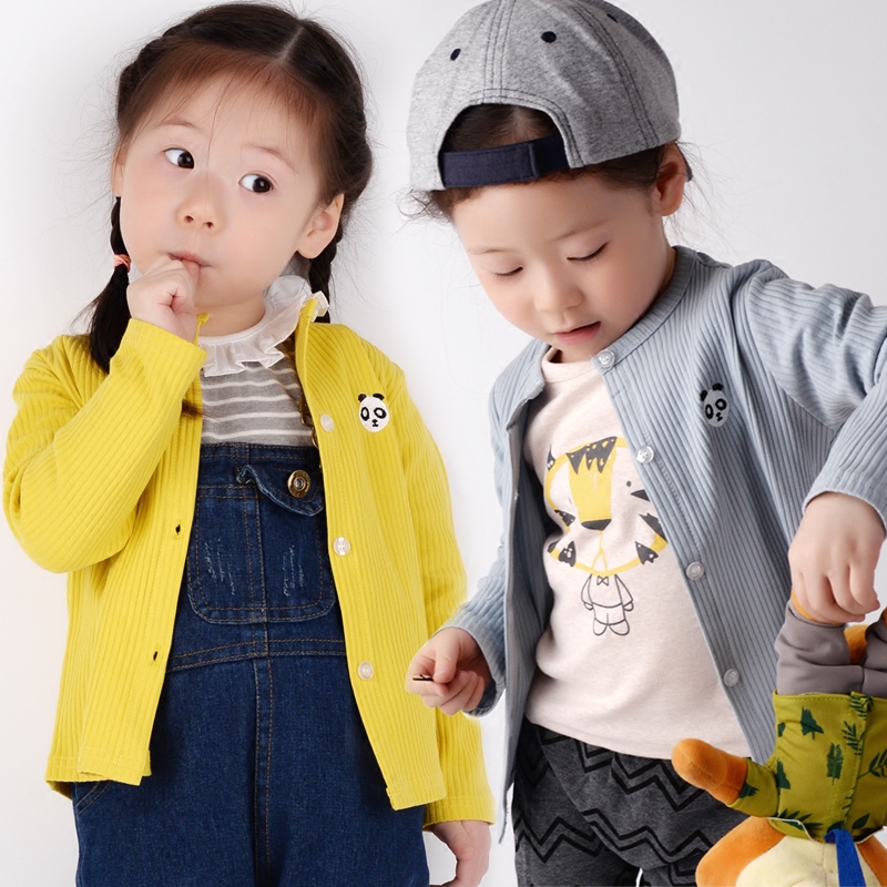 Baby cardigan Men's and women's spring cotton infant top wild 1-3 years old summer 4 air conditioning shirt thin jacket