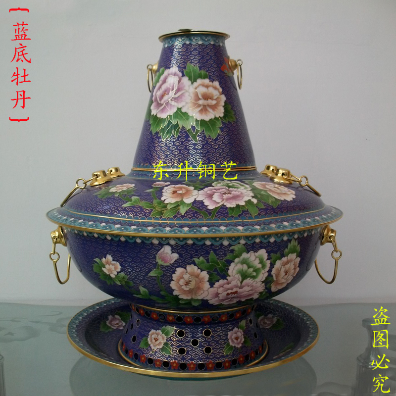 Manufacturer direct sales of Jingtai Blue Copper hot pot two piece of copper hot pot thickening charcoal copper boiler