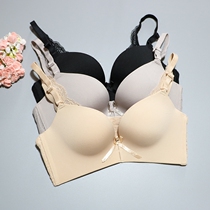 Natural silk unbridled bra upper thin and lower thick three-cup bra high-grade mulberry silk one-piece womens underwear