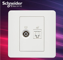 Schneider Electric switch socket TV computer socket network cable weak current panel light white