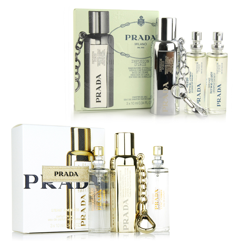 Prada普拉达爱丽丝鸢尾花/琥珀美人之水女士淡香精10ml*3旅行套装