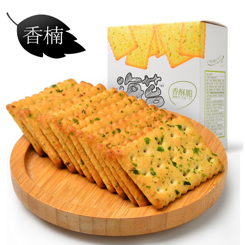 【天猫超市】香楠 海苔饼干 海苔味 16包装 卡通小吃零食饼干