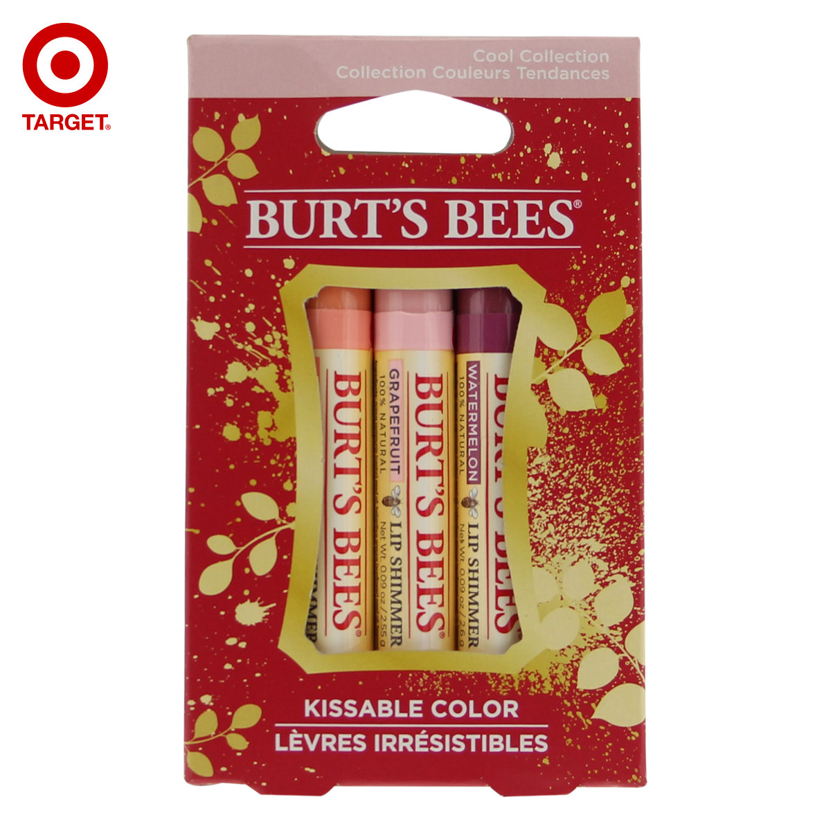 美国进口Burt's Bees小蜜蜂亮泽保湿唇彩唇膏孕妇可用3支装Target