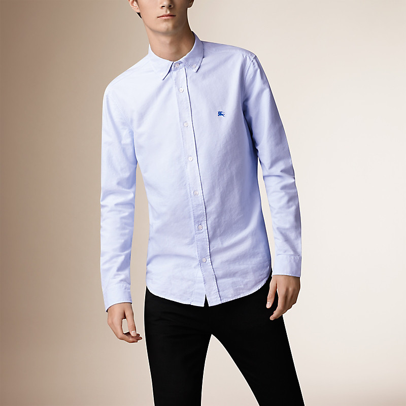 BURBERRY/博柏利修身剪裁棉质牛津衬衫 39835171