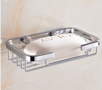 Large drain soap dish creative space aluminum soap dish holder soap dish double layer soap holder bathroom punch-free