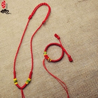 Vòng cổ cho bé Vòng tay Vòng chân Dây cho bé Dây đeo cổ trẻ em Dây màu đỏ Khóa vàng Khóa bạc Handmade Dệt mặt dây thừng - Vòng đeo tay Clasp vòng tay vàng 18k