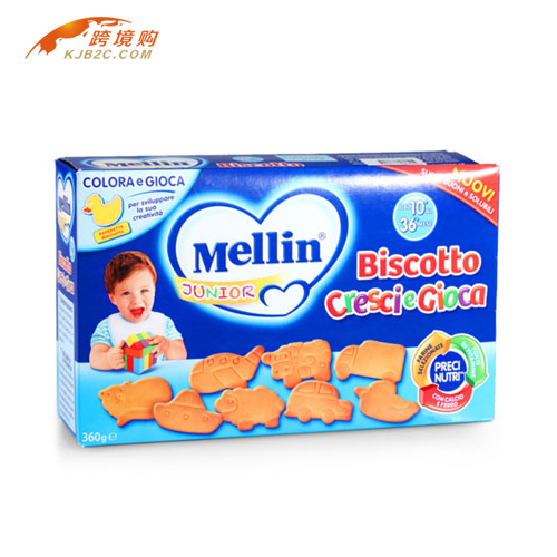 【浙粮】意大利进口婴儿辅食Mellin美林动物磨牙饼干 10-36个月用