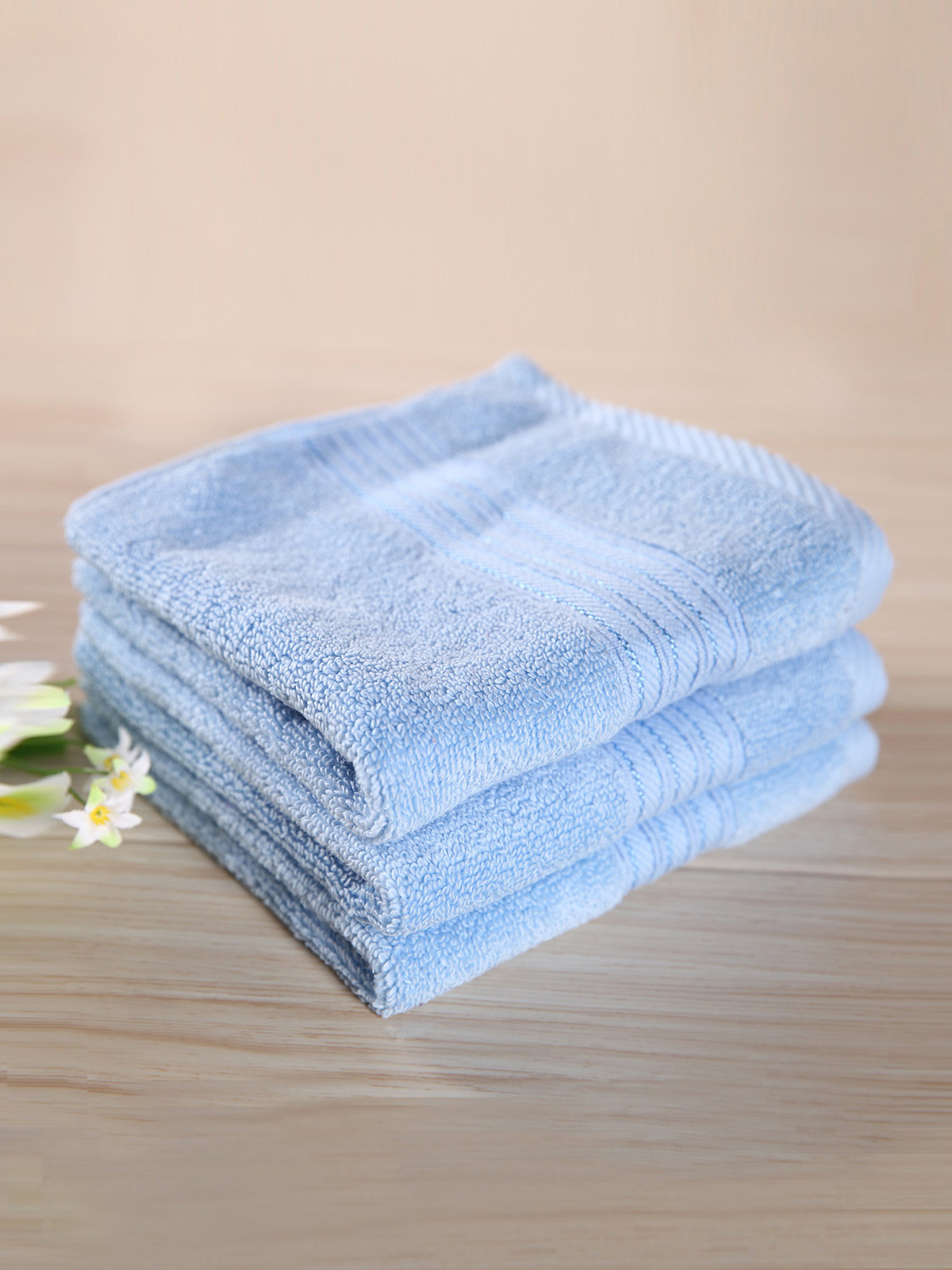 ROYAL VELVET|天蓝色加州阳光炫彩方巾(3条装)