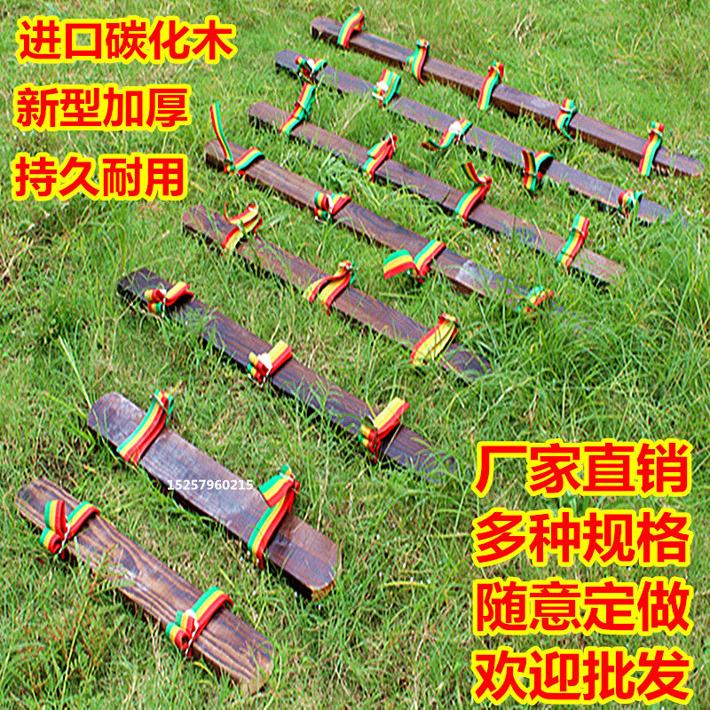Trio wooden racing cricket shoes thickened with four people, five people working together wooden plate shoes