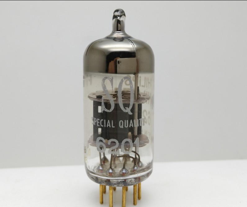 Brand new Philipposq 6201 12at7 ecc81 vacuum tube gold feet