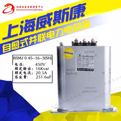 Shanghai Wescom BSMJ0 45-16-3 Self-healing shunt power capacitor 450V 16kvar