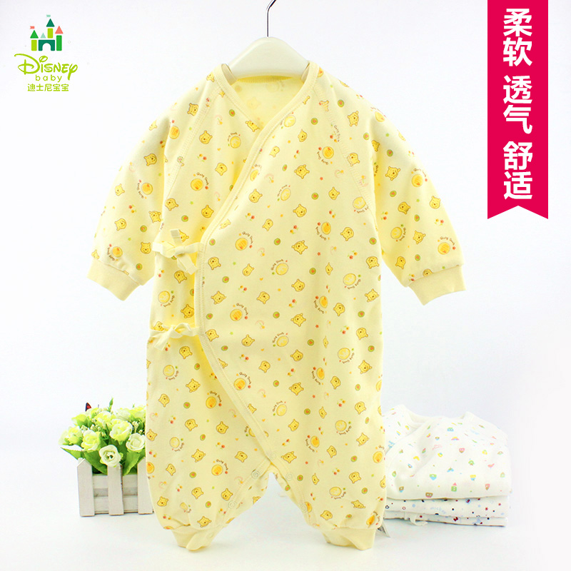 迪士尼  宝宝全棉哈衣 新生儿连体衣纯棉爬服满月和尚服春秋款