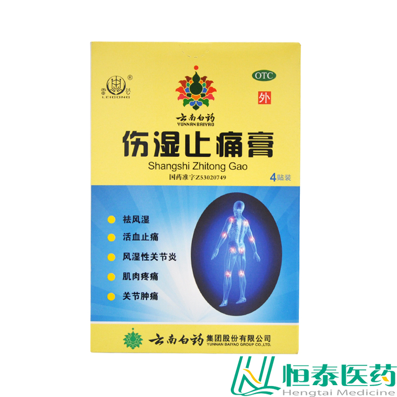 雷公 伤湿止痛膏 4贴   风湿性关节炎 肌肉疼痛 关节肿痛 包邮YP