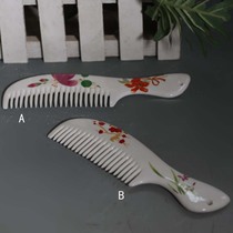 Jingdezhen porcelain health care comb Chinese porcelain blue and white porcelain comb personalized cultural gift