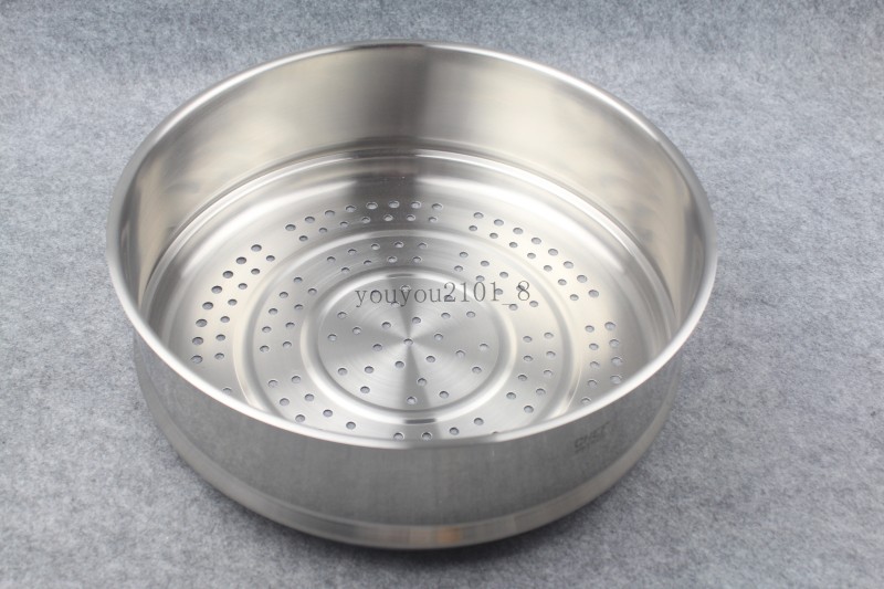 Thickened stainless steel steaming grid 28CM steamer 304 stainless steel universal multi-layer steaming rack