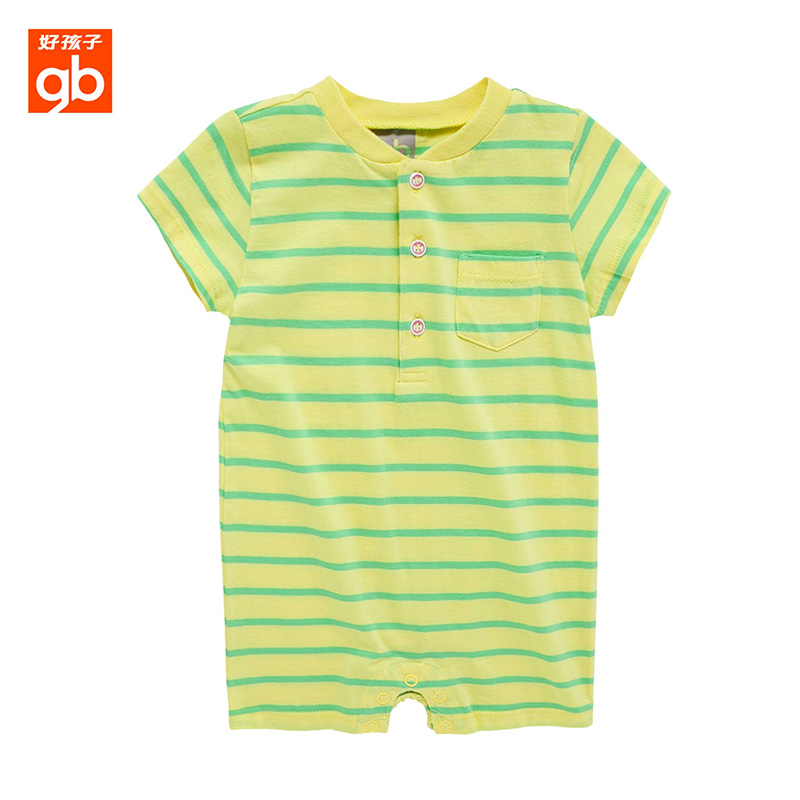 好孩子童装夏季儿童短袖连身衣宝宝哈衣爬服短爬