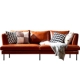 sofa nordic gió công nghiệp làm sáng tạo sáp dầu loft mức thiết kế da da sofa da retro cũ hơn - Ghế sô pha bộ ghế sofa nhỏ Ghế sô pha