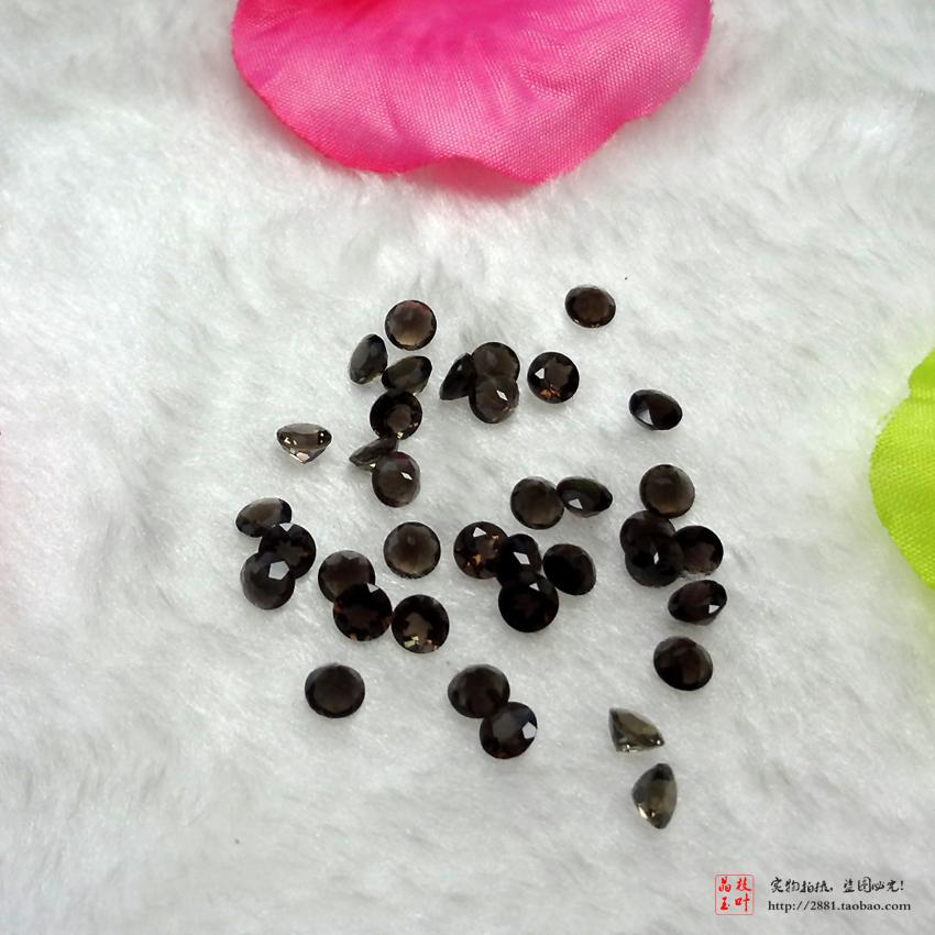 Natural citrine round cusp 4 5mm bare stone gemstone crystal cusp facet ring face