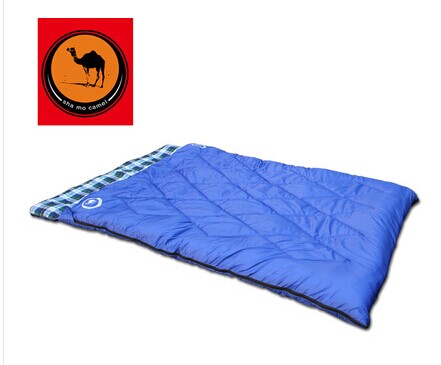 Free Boat Camel Double Lovers Cotton Sleeping Bag Spring Autumn Winter Thickened Sleeping Bag Outdoor Camping Adults Sleep