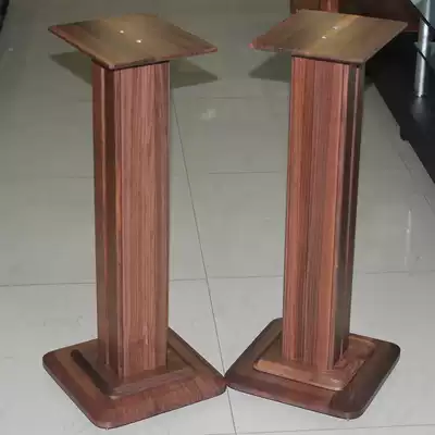 Gaobao solid wood audio shock absorber tripod Black walnut color bookshelf speaker desktop speaker stand sand filling surround support
