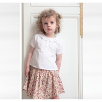 SS17 Clear French Moon et Miel Child Clothing Girl Lace - Laced T - shirt