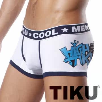 TIKU 梯酷 ~ 街头霸王舒柔棉质平口男内裤-白(WC台湾官网直邮进口