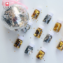 Golden sequined wedding house decoration birthday party decoration balloon filling decoration confetti DIY green onion powder