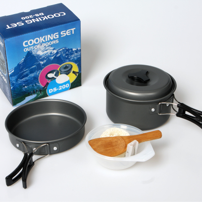 Outdoor Camping Pan 1 Persons Cover Pan Alumina Multifunction Outdoor Pot Camping Pan Bowls
