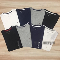 V-neck crew neck shirt Tommy Hilfiger Tommy mens short-sleeved T-shirt base shirt crew neck shirt basic section