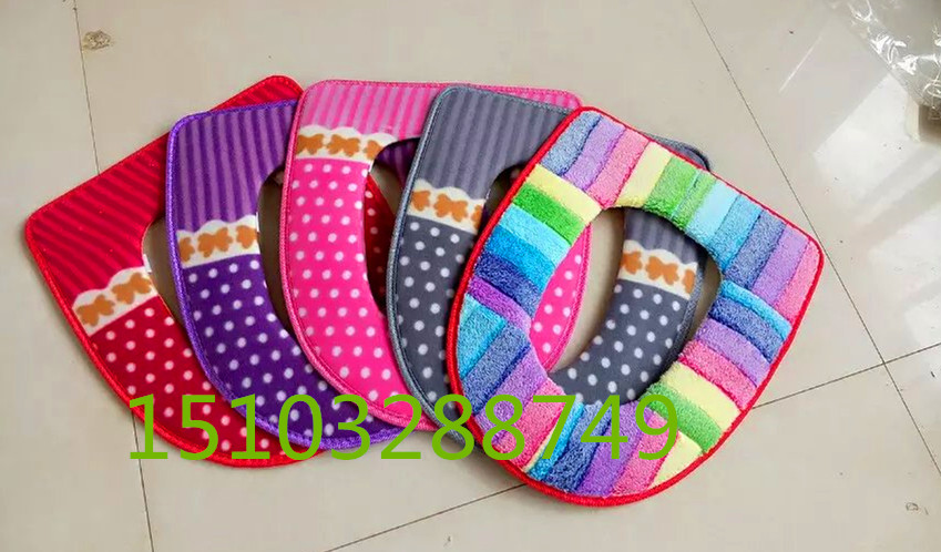 Tidbits toilet mat Toilet seat cover Toilet mat Fabric lace thickened warm toilet seat cushion winter toilet seat