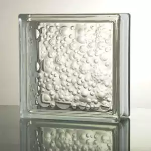Bubble pattern hollow glass brick wall screen entrance partition glass brick background wall