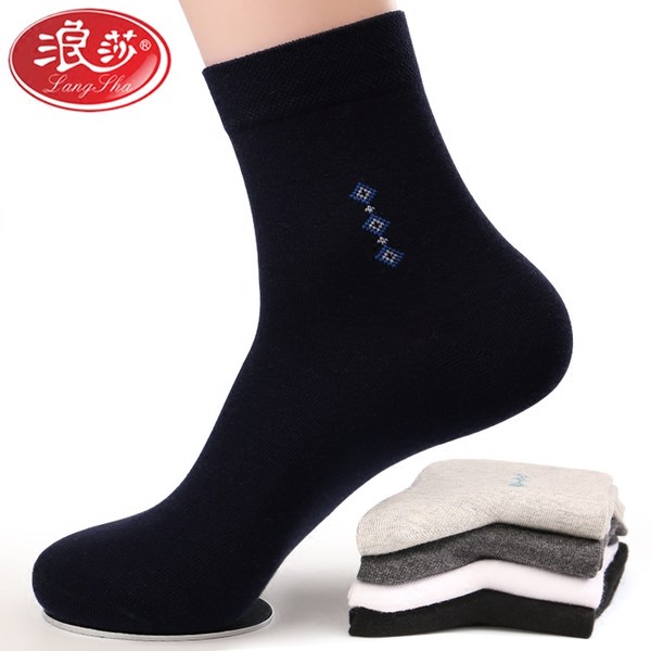 浪莎 男式中筒袜6双装 聚划算+优惠券折后￥25.8包邮（￥35.8-10）多色可选