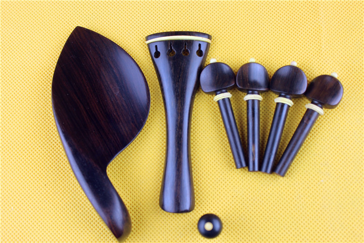 Violin ebony accessories Ebony raw material String knob Pull string board Cheek tray Clear texture