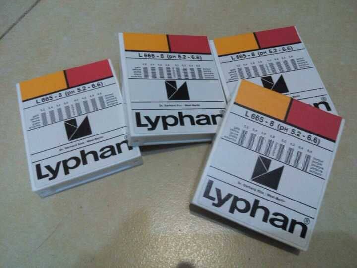 德国原装 L665-8 Lyphan 精密pH试纸,0.2pH精度5.2-6.6  200片/盒