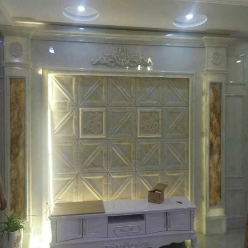 Custom artificial jade Roman column background wall Whole body jade overall European art relief villa Roman column