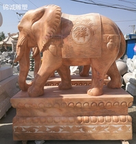 Stone carving Elephant Ornaments a pair of doorway ornaments Lucky Elephant Stone brave unicorn white marble elephant ornaments