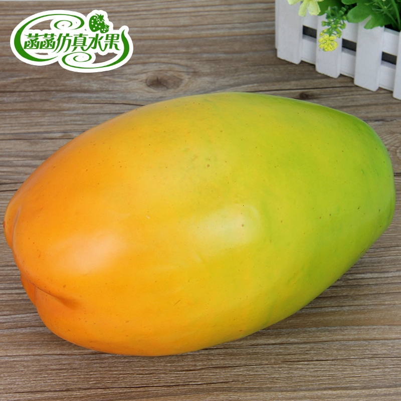High-grade high simulation papaya model foam fake papaya props Photography film and television props Children's early teaching utensils