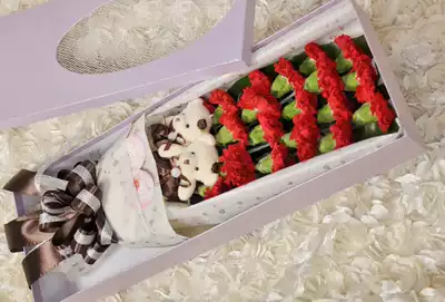 Pink Carnation Shanghai Beijing Hangzhou Suzhou Guangzhou National Flower Express Gift Box Birthday Teacher Mother