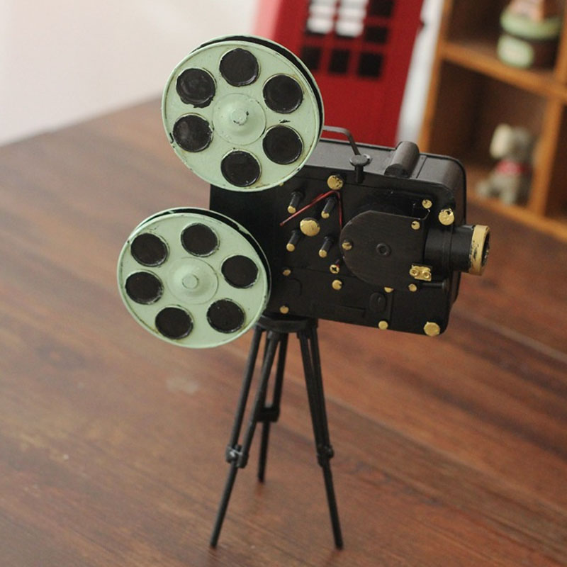 Retro Movie Projector Model Photography Props For Old Iron Art Camera Swing Piece Camera Home Soft Dress