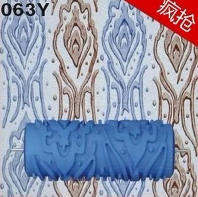 5-inch soft rubber printing roller brush wall liquid wallpaper knurling mold DIY vibrato with European pattern 063Y