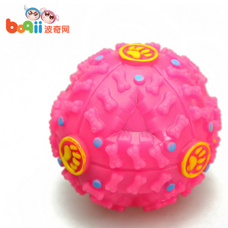 波奇网 宠物用品怡亲台湾宠物物语发声漏食球小号K271宠物狗玩具