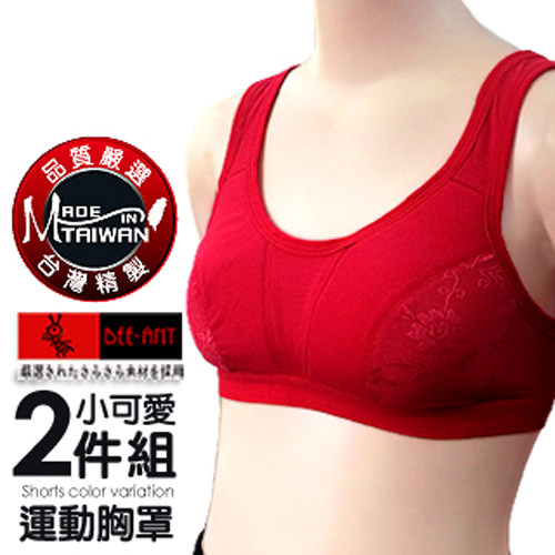 官网直邮进口【AILIMI】台湾制造蜂蚁运动缇花胸罩美胸衣(2件组#9