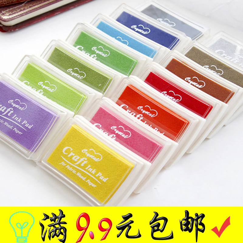 Cute Print Clay Print Bench Large Boxed Color Recessed Waist Print Bench Fingerprint Painting DIY Seal Imprinted Clay Candy Color